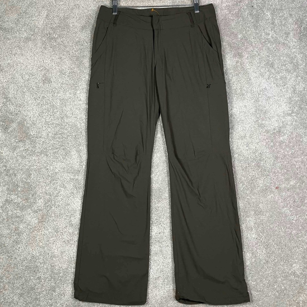 REI Sahara Hiking Pants Womens 6 Petite UPF 30+ Gray Green Nylon Spandex Stretch